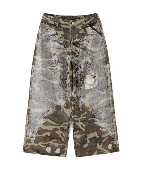 DankeSchon/ダンケシェーン/BAGGY JEANS/CAMO SWARO（デニムパンツ