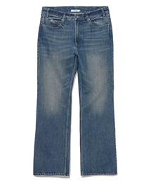 [14oz] ストレートフレアデニムパンツ ダークブルー