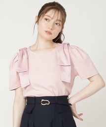 SWINGLE（スウィングル）の「【6/11発売】ショルダーリボンTシャツ（Tシャツ/カットソー）」