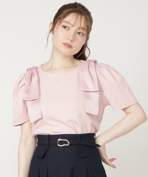 6/11発売】ショルダーリボンTシャツ（Tシャツ/カットソー）｜SWINGLE