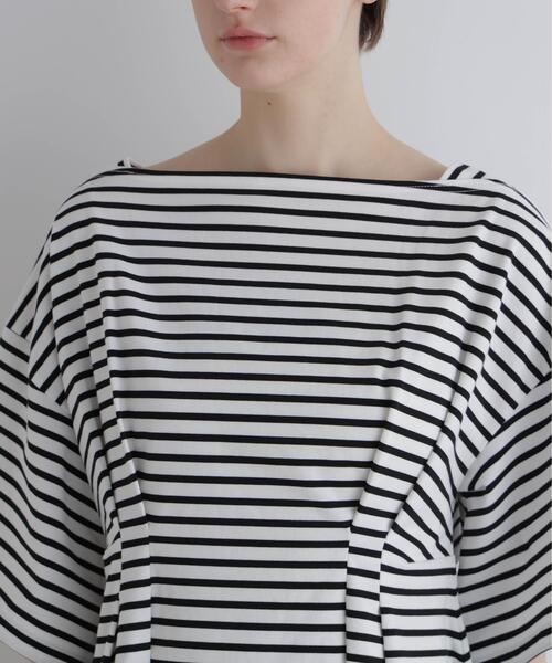 LE PHIL(ルフィル)の「◆ウエストタックボーダープルオーバー(Tシャツ/カットソー・レディース・ホワイト/ブラック・F)」の11枚目の写真