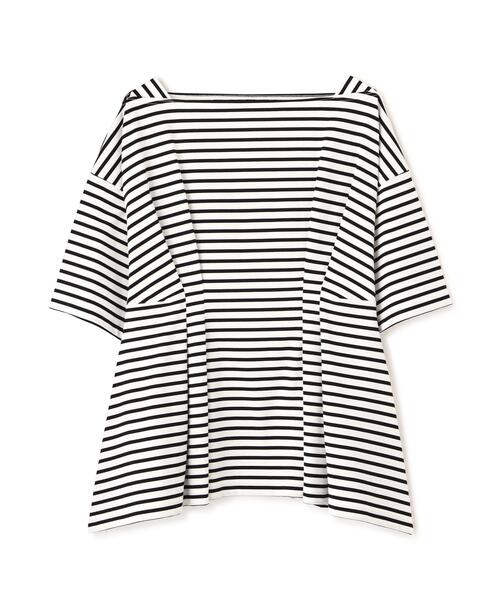 LE PHIL(ルフィル)の「◆ウエストタックボーダープルオーバー(Tシャツ/カットソー・レディース・ホワイト/ブラック・F)」の14枚目の写真