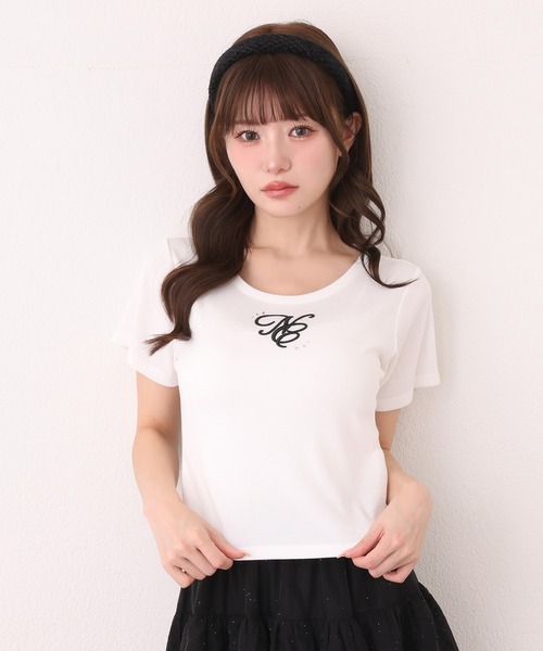 one after another NICE CLAUP（ワンアフターアナザーナイスクラップ）の「ワンポイントロゴTee（Tシャツ/カットソー・レディース・ピンク/ブラック/オフホワイト/ブラウン・FREE）」の2枚目の写真