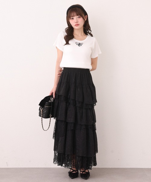 one after another NICE CLAUP（ワンアフターアナザーナイスクラップ）の「ワンポイントロゴTee（Tシャツ/カットソー・レディース・ピンク/ブラック/オフホワイト/ブラウン・FREE）」の6枚目の写真