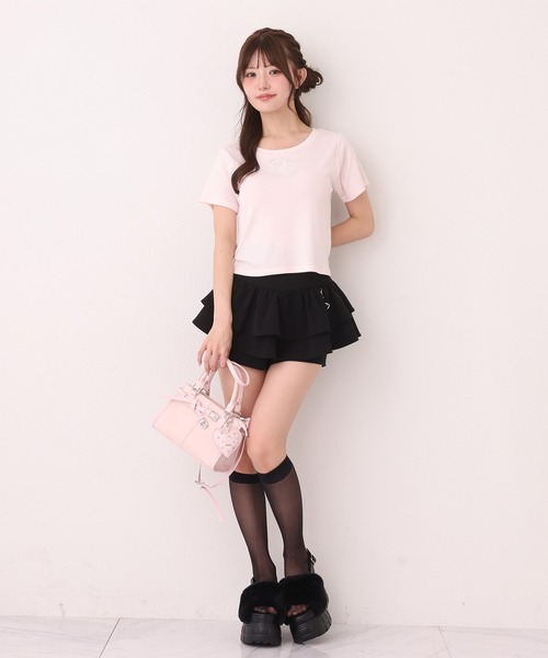 one after another NICE CLAUP（ワンアフターアナザーナイスクラップ）の「ワンポイントロゴTee（Tシャツ/カットソー・レディース・ピンク/ブラック/オフホワイト/ブラウン・FREE）」の18枚目の写真