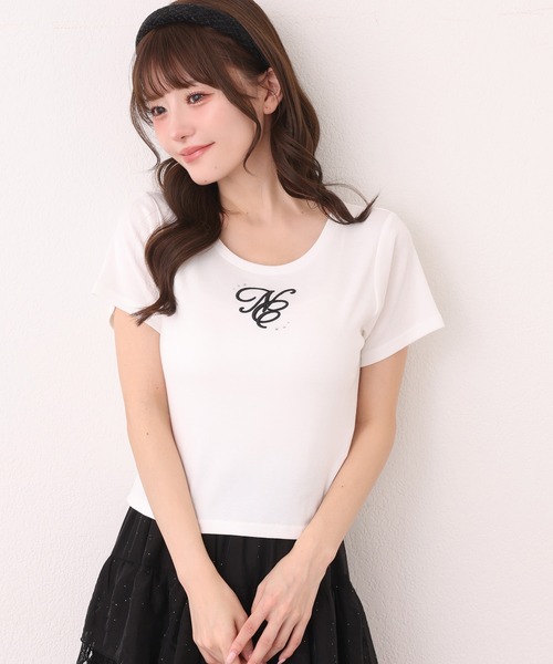 one after another NICE CLAUP（ワンアフターアナザーナイスクラップ）の「ワンポイントロゴTee（Tシャツ/カットソー・レディース・ピンク/ブラック/オフホワイト/ブラウン・FREE）」の10枚目の写真