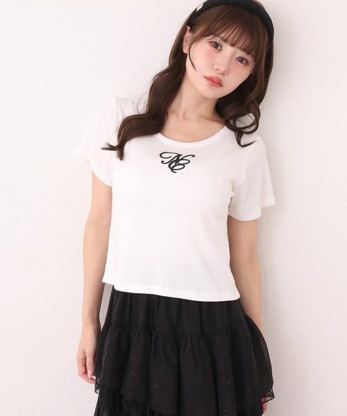 one after another NICE CLAUP（ワンアフターアナザーナイスクラップ）の「ワンポイントロゴTee（Tシャツ/カットソー・レディース・ピンク/ブラック/オフホワイト/ブラウン・FREE）」の9枚目の写真