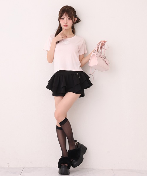 one after another NICE CLAUP（ワンアフターアナザーナイスクラップ）の「ワンポイントロゴTee（Tシャツ/カットソー・レディース・ピンク/ブラック/オフホワイト/ブラウン・FREE）」の19枚目の写真