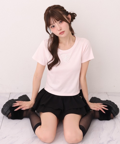 one after another NICE CLAUP（ワンアフターアナザーナイスクラップ）の「ワンポイントロゴTee（Tシャツ/カットソー・レディース・ピンク/ブラック/オフホワイト/ブラウン・FREE）」の20枚目の写真