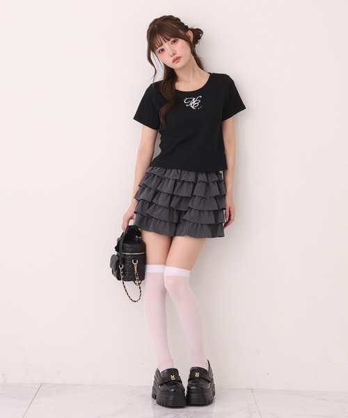 one after another NICE CLAUP（ワンアフターアナザーナイスクラップ）の「ワンポイントロゴTee（Tシャツ/カットソー・レディース・ピンク/ブラック/オフホワイト/ブラウン・FREE）」の22枚目の写真