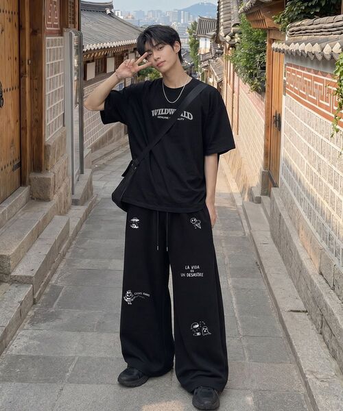 ARTISTWEAR（アーティストウェア）の「[ATW] ライズルーズワイドパンツ（スウェットパンツ・レディース・ブラック/グレー・SMALL/MEDIUM/LARGE/X-LARGE/XX-LARGE）」の11枚目の写真