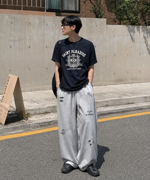 ARTISTWEAR（アーティストウェア）の「[ATW] ライズルーズワイドパンツ（スウェットパンツ・レディース・ブラック/グレー・SMALL/MEDIUM/LARGE/X-LARGE/XX-LARGE）」の14枚目の写真