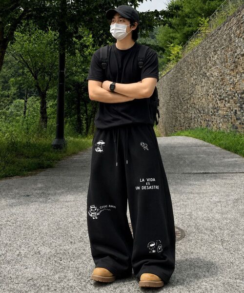 ARTISTWEAR（アーティストウェア）の「[ATW] ライズルーズワイドパンツ（スウェットパンツ・レディース・ブラック/グレー・SMALL/MEDIUM/LARGE/X-LARGE/XX-LARGE）」の17枚目の写真