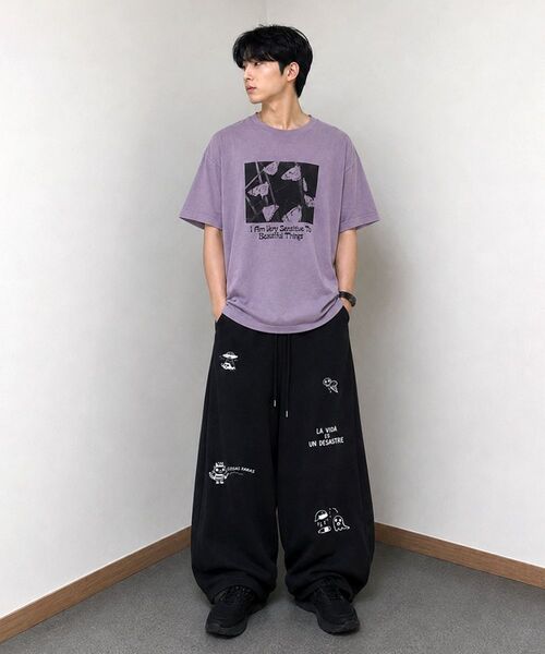 ARTISTWEAR（アーティストウェア）の「[ATW] ライズルーズワイドパンツ（スウェットパンツ・レディース・ブラック/グレー・SMALL/MEDIUM/LARGE/X-LARGE/XX-LARGE）」の18枚目の写真