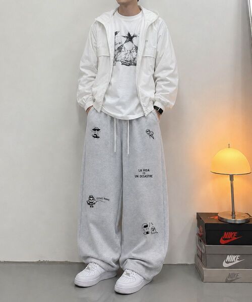 ARTISTWEAR（アーティストウェア）の「[ATW] ライズルーズワイドパンツ（スウェットパンツ・レディース・ブラック/グレー・SMALL/MEDIUM/LARGE/X-LARGE/XX-LARGE）」の20枚目の写真