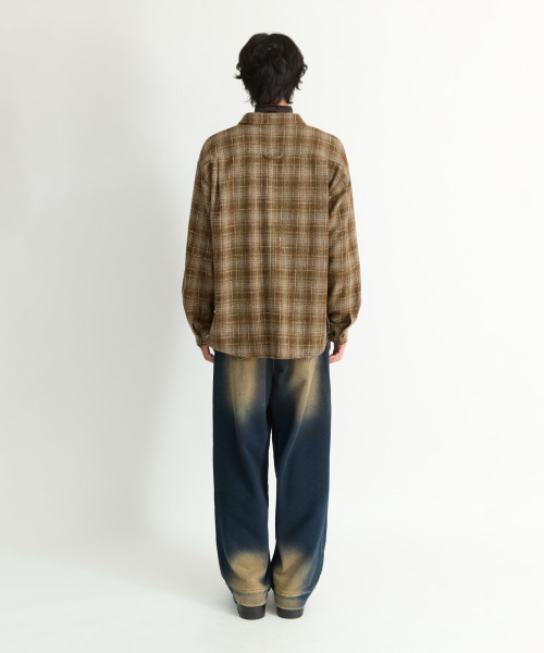 NONBLANK(ノンブランク)の「ウールチェックシャツ_BROWN(シャツ/ブラウス・メンズ・ブラウン・MEDIUM/LARGE/X-LARGE)」の8枚目の写真