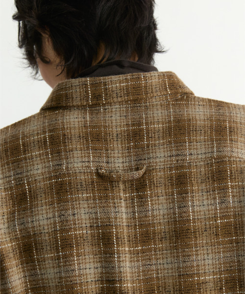 NONBLANK(ノンブランク)の「ウールチェックシャツ_BROWN(シャツ/ブラウス・メンズ・ブラウン・MEDIUM/LARGE/X-LARGE)」の9枚目の写真