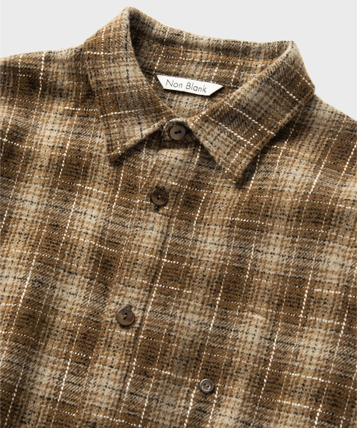 NONBLANK(ノンブランク)の「ウールチェックシャツ_BROWN(シャツ/ブラウス・メンズ・ブラウン・MEDIUM/LARGE/X-LARGE)」の10枚目の写真