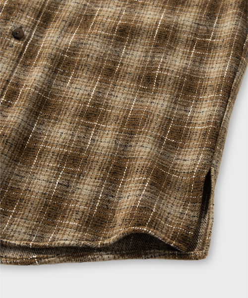 NONBLANK(ノンブランク)の「ウールチェックシャツ_BROWN(シャツ/ブラウス・メンズ・ブラウン・MEDIUM/LARGE/X-LARGE)」の14枚目の写真
