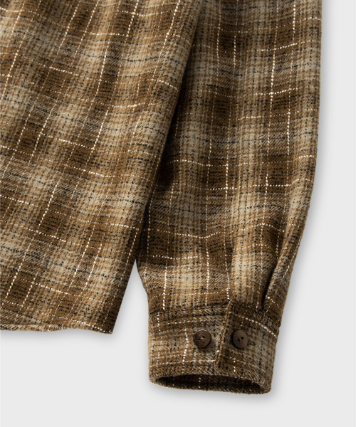 NONBLANK(ノンブランク)の「ウールチェックシャツ_BROWN(シャツ/ブラウス・メンズ・ブラウン・MEDIUM/LARGE/X-LARGE)」の15枚目の写真
