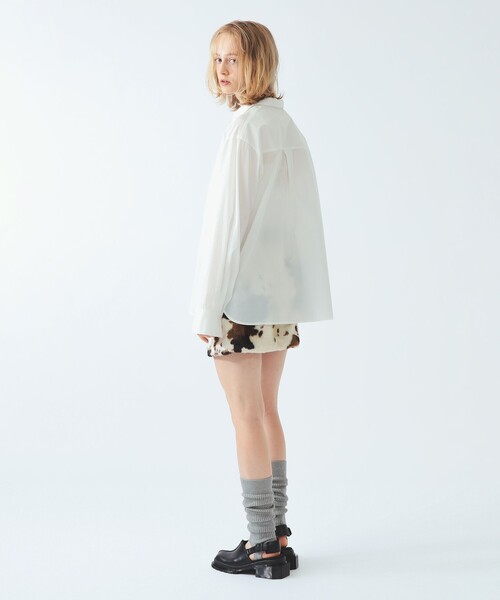 Ray BEAMS(レイビームス)の「ネクタイ セット ビッグシャツ(シャツ/ブラウス・レディース・ピンク/ホワイト・ONE SIZE)」の5枚目の写真