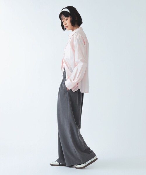 Ray BEAMS(レイビームス)の「ネクタイ セット ビッグシャツ(シャツ/ブラウス・レディース・ピンク/ホワイト・ONE SIZE)」の11枚目の写真
