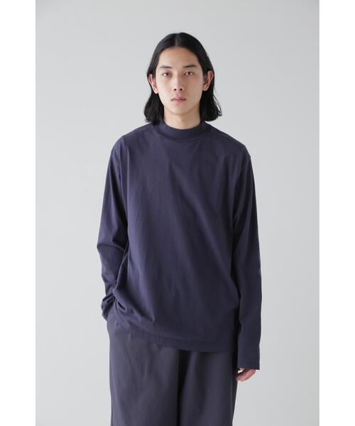 YLEVE(イレーヴ)の「Y / ORGANIC COTTON JERSEY MOCK NECK L/S T(Tシャツ/カットソー・メンズ・ネイビー/ホワイト・1/4)」の16枚目の写真