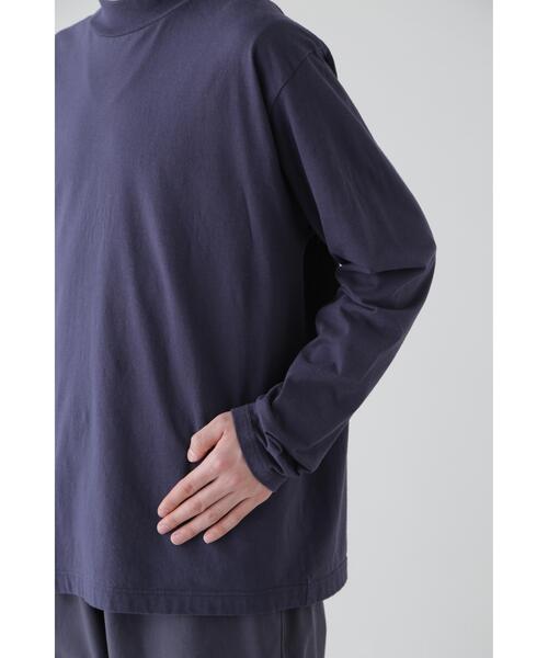 YLEVE(イレーヴ)の「Y / ORGANIC COTTON JERSEY MOCK NECK L/S T(Tシャツ/カットソー・メンズ・ネイビー/ホワイト・1/4)」の11枚目の写真
