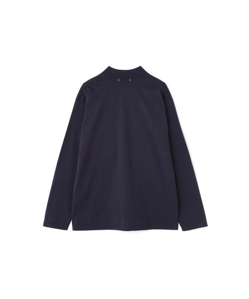 YLEVE(イレーヴ)の「Y / ORGANIC COTTON JERSEY MOCK NECK L/S T(Tシャツ/カットソー・メンズ・ネイビー/ホワイト・1/4)」の5枚目の写真