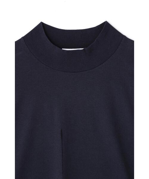 YLEVE(イレーヴ)の「Y / ORGANIC COTTON JERSEY MOCK NECK L/S T(Tシャツ/カットソー・メンズ・ネイビー/ホワイト・1/4)」の4枚目の写真