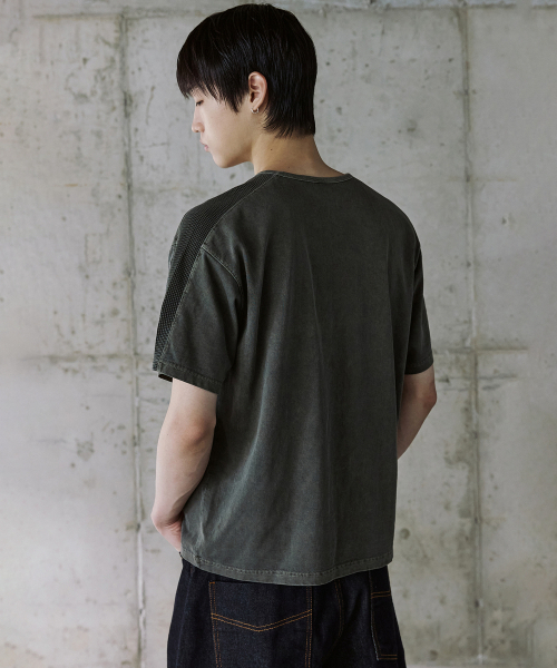 P.IN.O(ピインオ)の「ピグメントワッフルレイヤードショートスリーブ - カーキ(Tシャツ/カットソー・メンズ・その他・MEDIUM/LARGE/SMALL)」の4枚目の写真