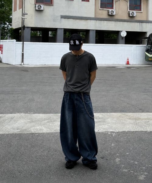 P.IN.O(ピインオ)の「ピグメントワッフルレイヤードショートスリーブ - カーキ(Tシャツ/カットソー・メンズ・その他・MEDIUM/LARGE/SMALL)」の6枚目の写真
