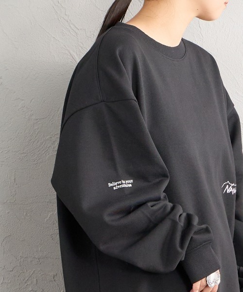 NANGA（ナンガ）の「【WEB先行予約】[NANGA/ナンガ] 別注 ワンポイントロゴ刺繍 ドローコードスウェット（スウェット・レディース・ブラック/ネイビー・L/M/S）」の16枚目の写真