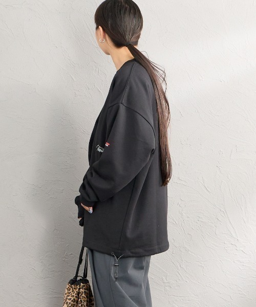 NANGA（ナンガ）の「【WEB先行予約】[NANGA/ナンガ] 別注 ワンポイントロゴ刺繍 ドローコードスウェット（スウェット・レディース・ブラック/ネイビー・L/M/S）」の13枚目の写真