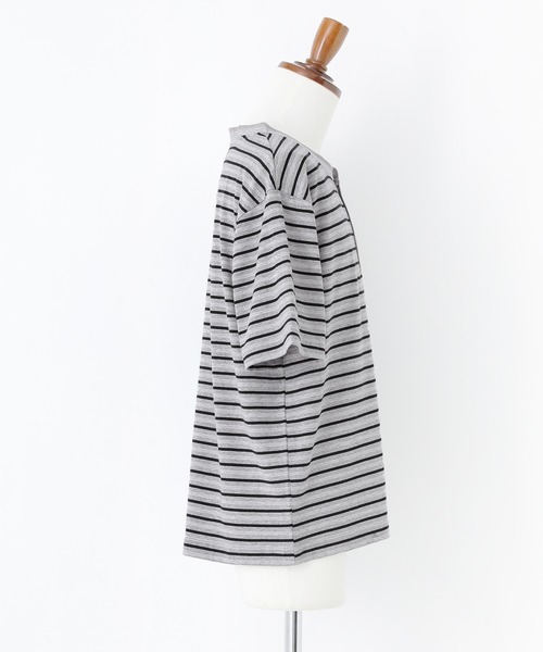 MDR（エムディアール）の「マルチボーダー ヘンリーネック半袖Tシャツ（Tシャツ/カットソー・メンズ・ブラウン/杢グレー・M/L）」の14枚目の写真