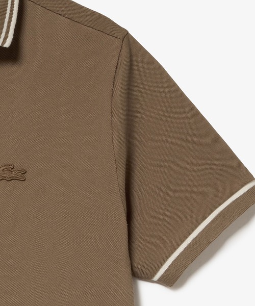 LACOSTE(ラコステ)の「ラインリブスキッパーネック鹿の子ポロドレス / ポロワンピース(ワンピース・レディース・ダークグリーン/ブラウン/ネイビー・34/36/38/40)」の9枚目の写真