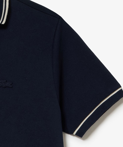LACOSTE(ラコステ)の「ラインリブスキッパーネック鹿の子ポロドレス / ポロワンピース(ワンピース・レディース・ダークグリーン/ブラウン/ネイビー・34/36/38/40)」の17枚目の写真