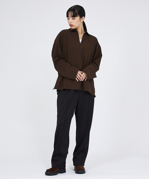FORTUNA HOMME(フォルトゥナオム)の「【FORTUNA /フォルトゥナ】プルオーバースキッパー長袖シャツ / FHSP-0260(シャツ/ブラウス・メンズ・ブラック/ブラウン・M/L)」の12枚目の写真