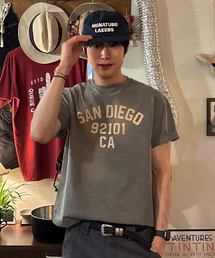 ECORR（エコル）の「[ユニセックス] ピグメントブラシ CA クロップ半袖Tシャツ_カーキ（Tシャツ/カットソー）」