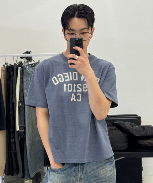 ECORR（エコル）の「[ユニセックス] ピグメントブラシ CA クロップ半袖Tシャツ_カーキ（Tシャツ/カットソー・レディース・その他・0/1/2/3）」の8枚目の写真