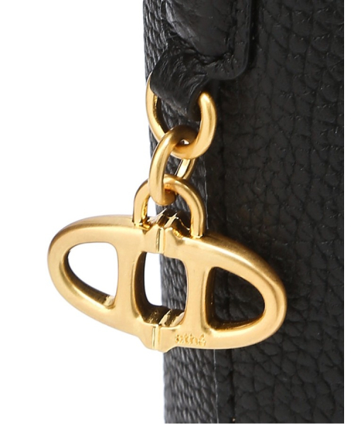athe（アテ）の「[PANIER] ブラックレザーパニエバケットバッグ S AABA6F205BK（ショルダーバッグ・レディース・ブラック・FREE）」の3枚目の写真