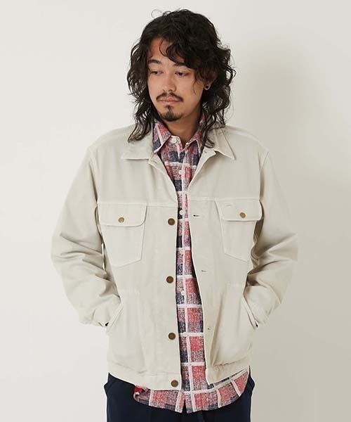 HOLLYWOOD RANCH MARKET(ハリウッドランチマーケット)の「インプレッシブ ストレッチ オーバーダイド デニムGジャケット(デニムジャケット・メンズ・ダークオリーブ/ブラック/シルバーグレー/カーキ・S/M/L/XL)」の7枚目の写真
