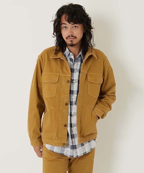 HOLLYWOOD RANCH MARKET(ハリウッドランチマーケット)の「インプレッシブ ストレッチ オーバーダイド デニムGジャケット(デニムジャケット・メンズ・ダークオリーブ/ブラック/シルバーグレー/カーキ・S/M/L/XL)」の14枚目の写真