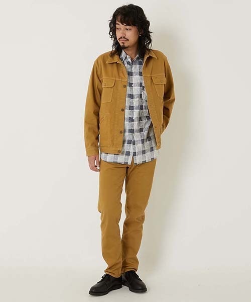 HOLLYWOOD RANCH MARKET(ハリウッドランチマーケット)の「インプレッシブ ストレッチ オーバーダイド デニムGジャケット(デニムジャケット・メンズ・ダークオリーブ/ブラック/シルバーグレー/カーキ・S/M/L/XL)」の15枚目の写真