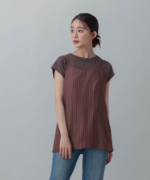 GLOBAL WORK(グローバルワーク)の「MATINEE LINE/サテンキャミチュニックSET/873326(その他トップス・レディース・レッド系その他/ブラック/グレー系その他・MEDIUM/LARGE)」の3枚目の写真
