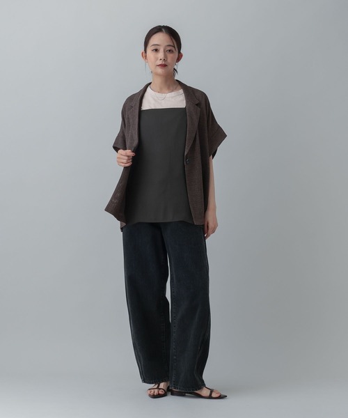 GLOBAL WORK(グローバルワーク)の「MATINEE LINE/サテンキャミチュニックSET/873326(その他トップス・レディース・レッド系その他/ブラック/グレー系その他・MEDIUM/LARGE)」の4枚目の写真