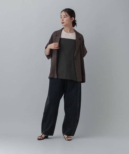GLOBAL WORK(グローバルワーク)の「MATINEE LINE/サテンキャミチュニックSET/873326(その他トップス・レディース・レッド系その他/ブラック/グレー系その他・MEDIUM/LARGE)」の6枚目の写真