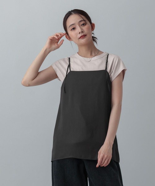 GLOBAL WORK(グローバルワーク)の「MATINEE LINE/サテンキャミチュニックSET/873326(その他トップス・レディース・レッド系その他/ブラック/グレー系その他・MEDIUM/LARGE)」の8枚目の写真
