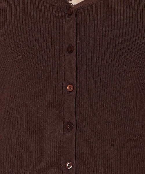 WILLSELECTION（ウィルセレクション）の「レーストリムリブカーディガン（カーディガン/ボレロ・レディース・ブラック/ダークブラウン/ボルドー/オフホワイト・FREE）」の18枚目の写真