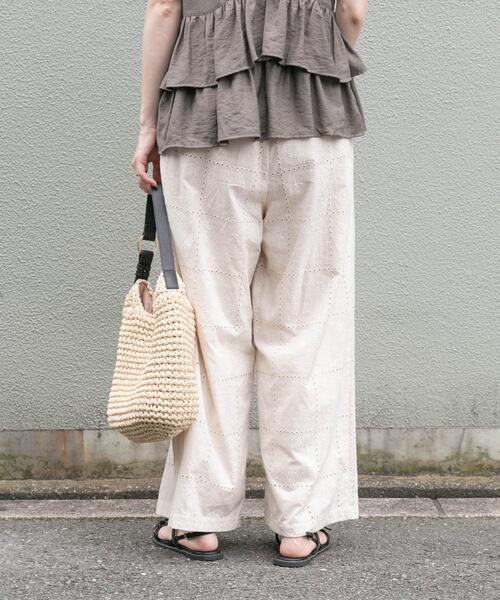 ITEMS URBANRESEARCH(アイテムズ アーバンリサーチ)の「ブロックレースパンツ(その他パンツ・レディース・ブラック/ホワイト系その他・FREE)」の9枚目の写真